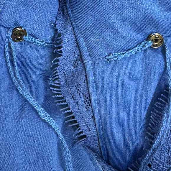 Adrianna Papell Cobalt Blue Lace Cocktail Dress | Size 18W - Picture 6 of 9